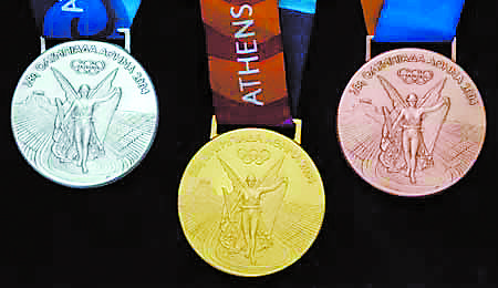 奥运金银铜牌(图)