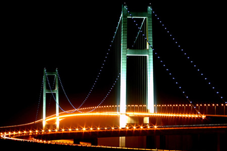 润扬大桥夜景图片