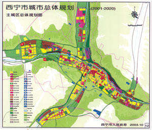 西宁市城市规划图高清图片