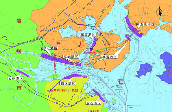 厦门港位置图图片