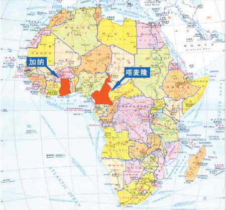 英属喀麦隆地图图片