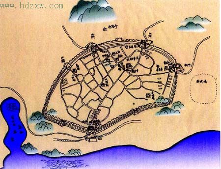崇武古城 手绘地图图片