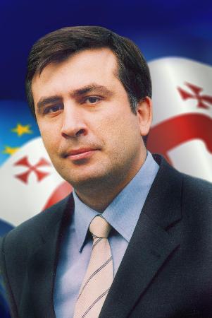图文:格鲁吉亚总统萨卡什维利像