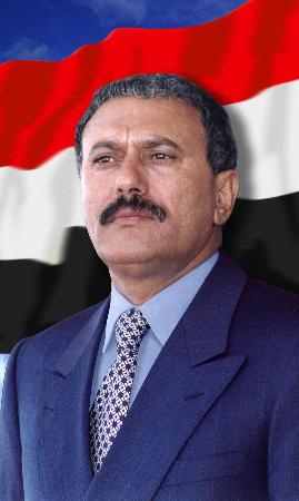 图文:也门总统萨利赫像