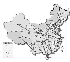 中国地图长城分布图图片