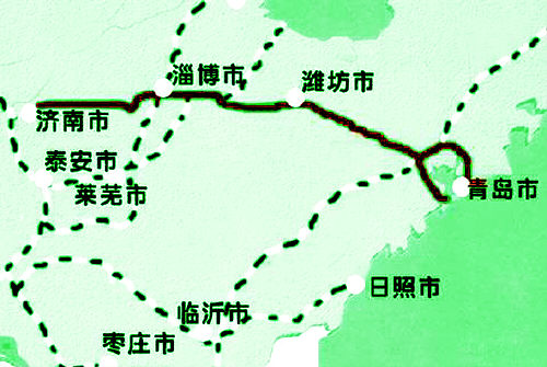 胶济铁路路线地图图片