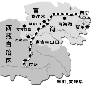 青藏铁路地图路线图图片