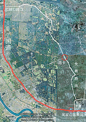 网上惊现:吴家山收费站逃费地图