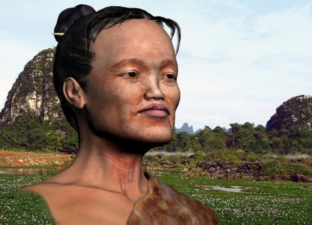 图文考古学家复原一万年前华南人头像2