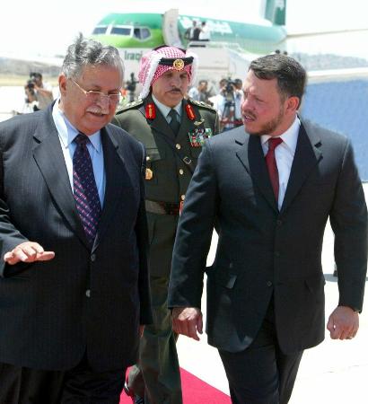 图文:伊拉克总统访问约旦(1)