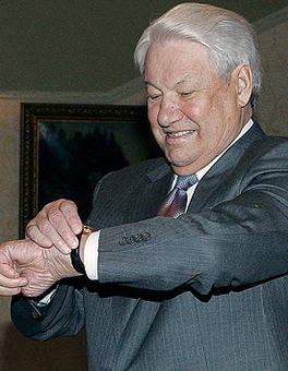 俄罗斯前总统叶利钦庆祝75岁生日组图