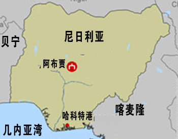 尼日利亚地图位置图片