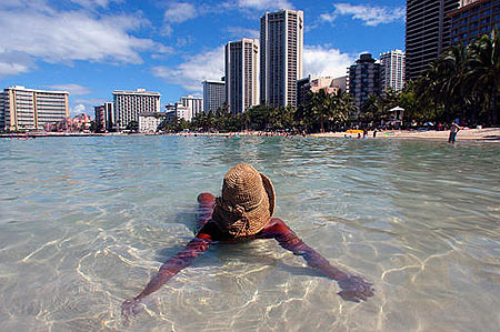 夏威夷游客照图片