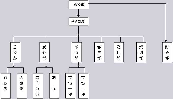 天津龍雲飛廣告傳媒有限公司組織構架圖