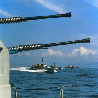 61式25毫米双管舰炮图片