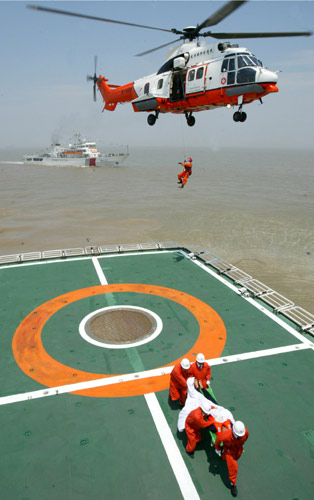 海警直升机大队图片