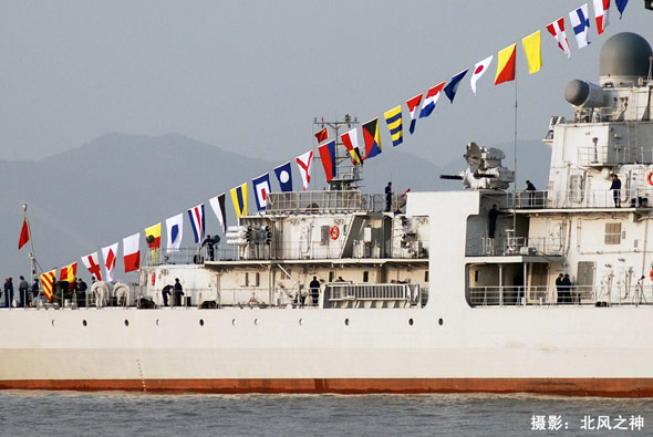 图文中国海军现代级驱逐舰139舰特写