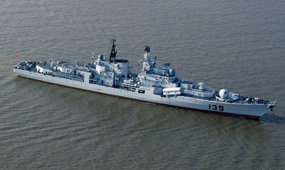 中国海军进口的俄制现代级139导弹驱逐舰