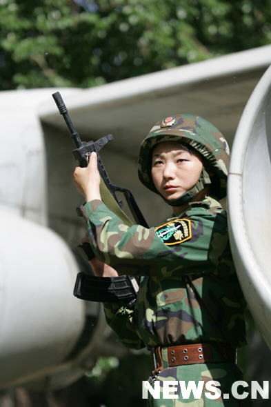 北京女特警训练照片图片