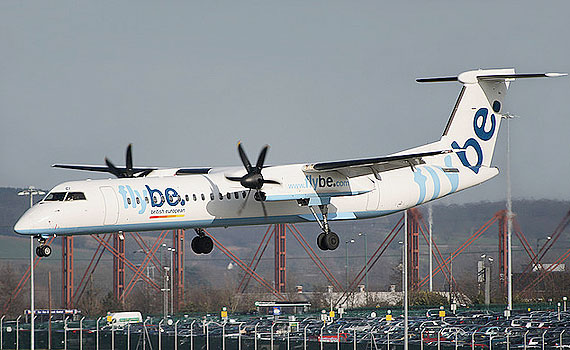 圖文英國flybe航空公司龐巴迪q400型客機