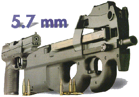 p90冲锋枪5.7mm子弹图片