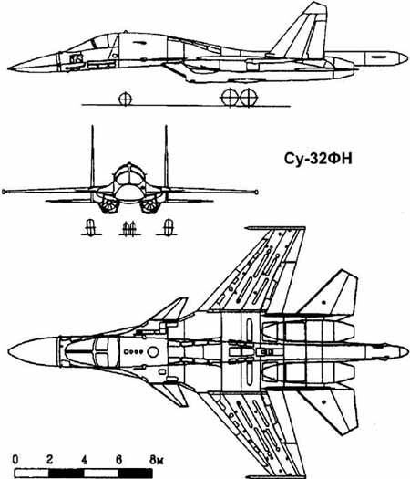 苏33舰载机三视图图片