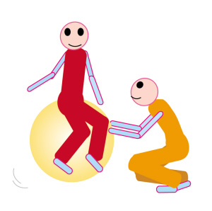 美体:性感双人健身球练就水蛇腰(组图)(5)