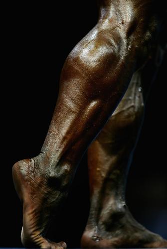 图文亚运会健美12月8日赛况发达的小腿肌肉