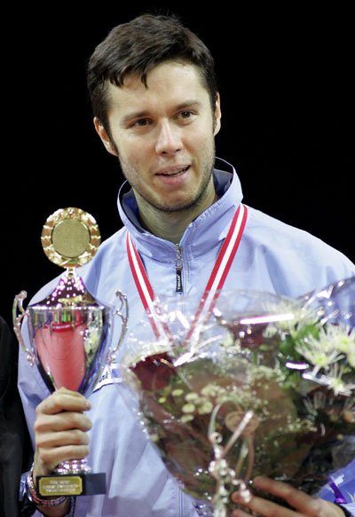 白俄罗斯名将萨姆索诺夫赢得男单冠军,代表奥地利参赛的刘佳获得女单
